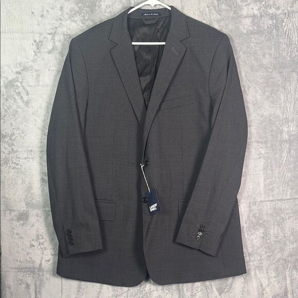 New Lands End Men’s Gray Wool Blend Medium Weight Blazer Size 44 Reg - Picture 1 of 10